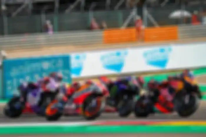 Aksi Marc Marquez Race MotoGP Aragon 2022