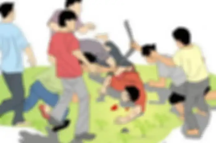 Ilustrasi pembacokan. Anggota geng motor jadi begal sadis di Cimahi, bacok pemotor berawal dari stiker.