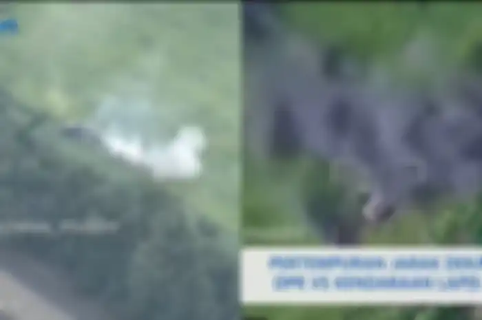 pertempuran jarak dekat Tank Milisi Republik Rakyat Donetsk vs kendaraan lapis baja Ukraina
