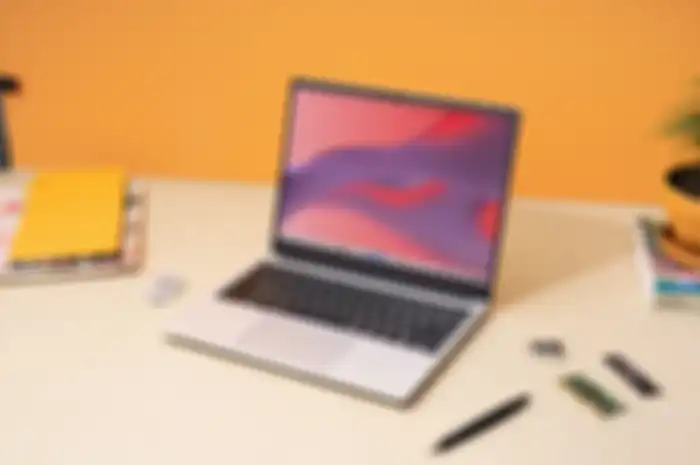 Tampilan depan Laptop Framework versi Chromebook 