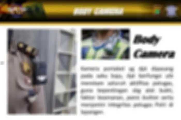 Seragam polantas akan dilengkapi body camera atau bodycam