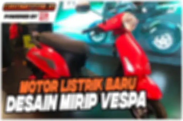 Tonton video motor listrik dengan tampilan mirip Vespa, harga cuma Rp 18 jutaan.