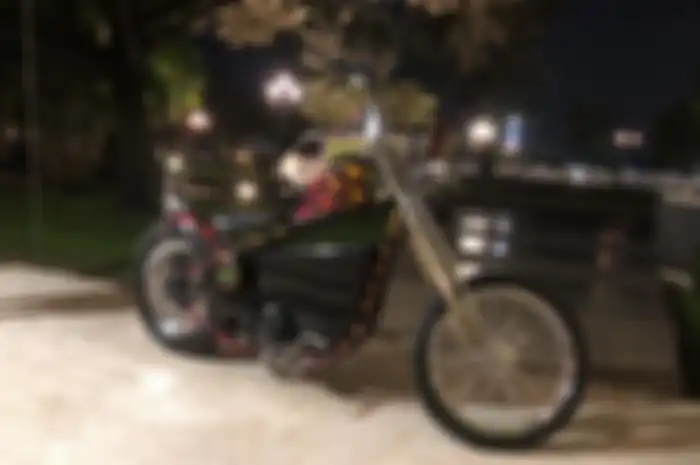 Motor listrik custom berkonsep chopper yang menjadi Lucky Draw Kustomfest 2022!