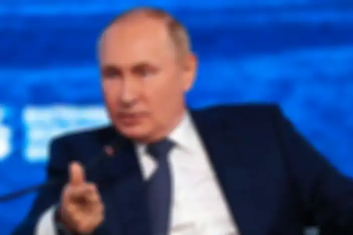 Sosok Presiden Rusia Vladimir Putin.