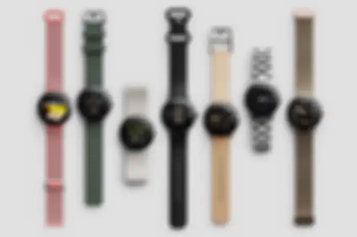 Deretan varian band sebagai aksesoris Google Pixel Watch.