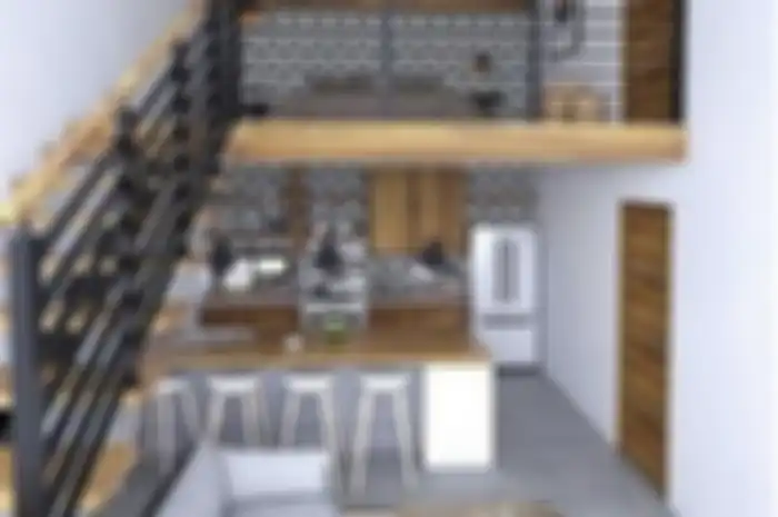Desain ruang tamu dan dapur tanpa sekat ini jadi solusi jitu di rumah mungil. Aura anti sumpek didapat. Lihat 8 foto contohnya.