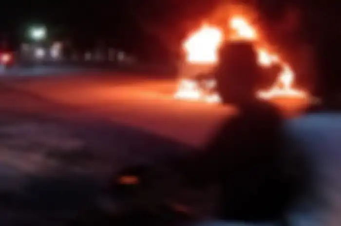 Setelah mengisi BBM jenis Pertalite mobil Hyundai Atoz di Probolinggo terbakar