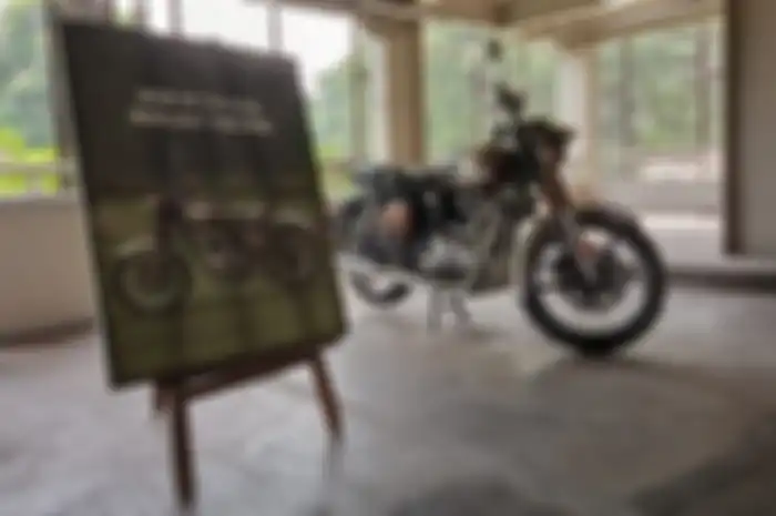 Motor baru Royal Enfield Classic 350 di area test ride IMOS 2022.