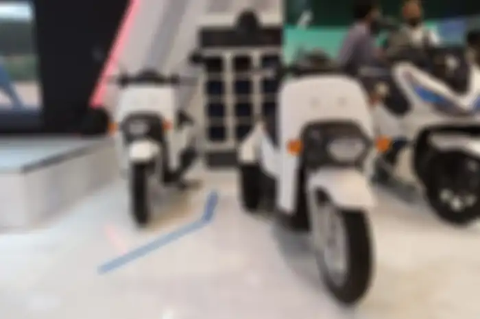Motor listrik baru Honda dipajang di IMOS 2022, JCC, Senayan, Jakarta Pusat, Selasa (2/11/2022).