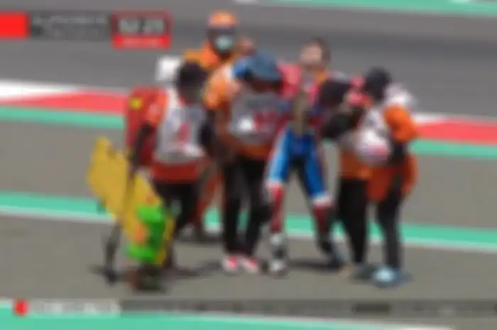 Iker Lecuona usai crash di FP2 WSBK Mandalika 2022
