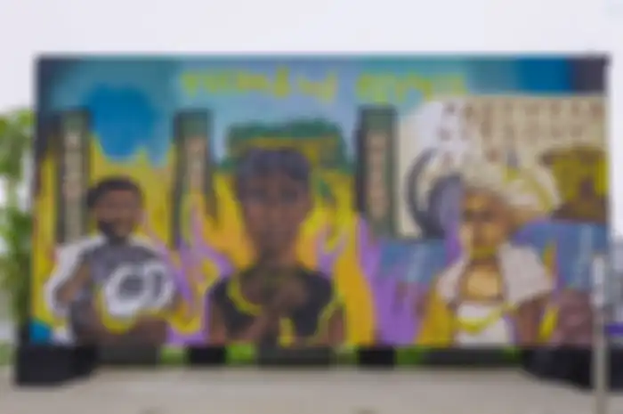 Karya Ladies on Wall dari Jakarta tentang Black Panther: Wakanda Forever, yang juga merupakan komunitas grafiti wanita pertama di Asia Tenggara