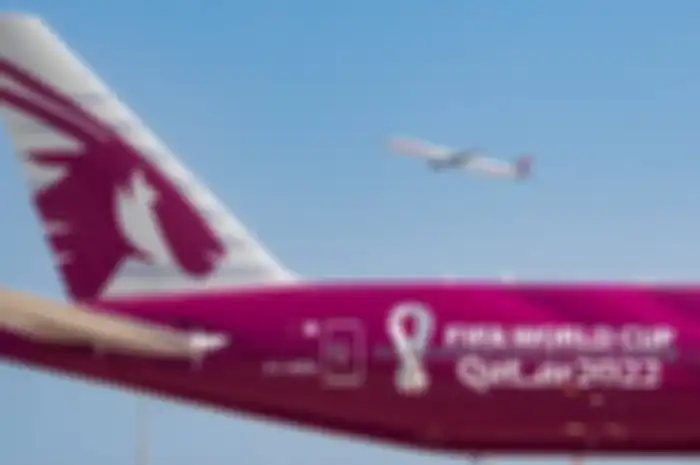 Maskapai pesawat Qatar Airways jadi sponsor Piala Dunia 2022.