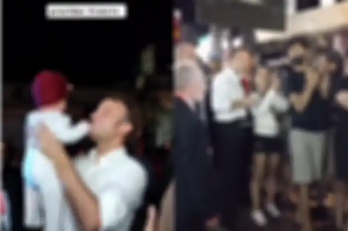 Momen Presiden Prancis, Emmanuel Macron jalan kaki setelah makan malam delegasi KTT G20 Bali.