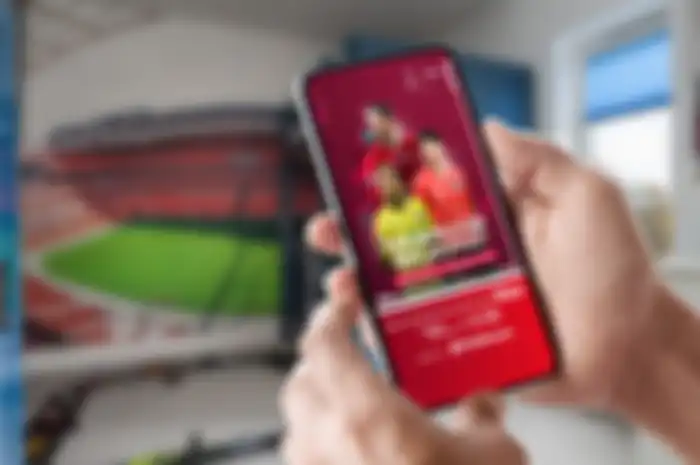 Ilustrasi nonton Piala Dunia 2022 di HP dengan paket internet Telkomsel