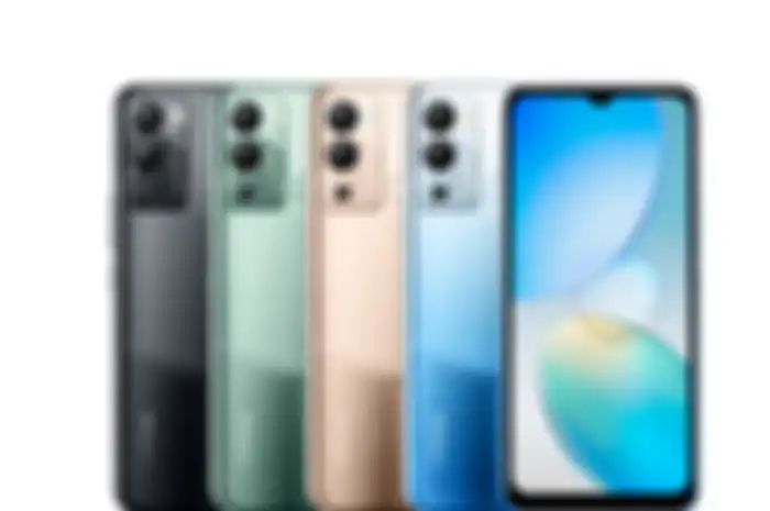 Tampilan belakang depan dan harga hp second Infinix Hot 12i 4/64GB