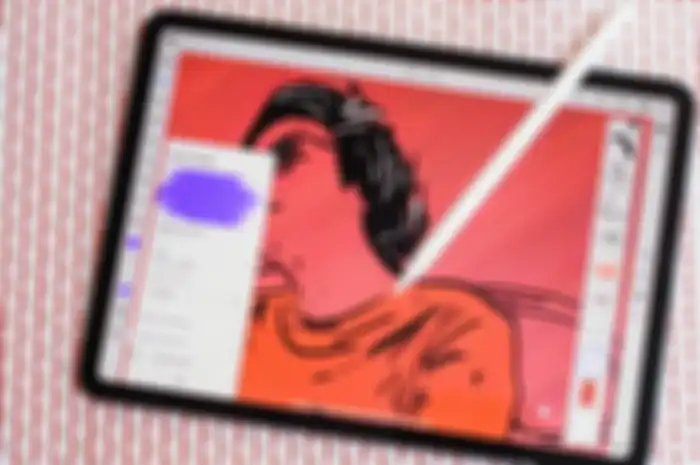 Ilustrasi karya yang dibuat menggunakan Adobe Fresco 
