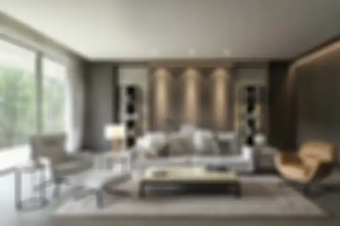 Ilustrasi interior dengan warna earth tone