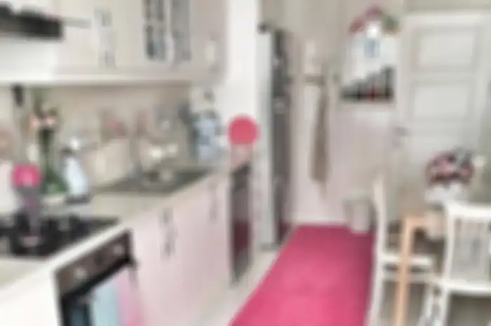 Desain dapur mungil sengaja mengadopsi gaya begini hingga foto hasilnya dicontek. Cocok buat interior rumah minimalis.