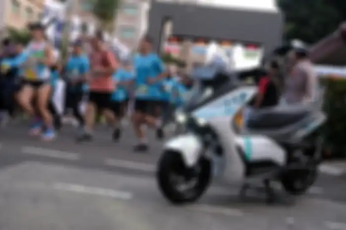 Ratusan peserta kategori 21K Superball Run 7th 2022 mulai berlari