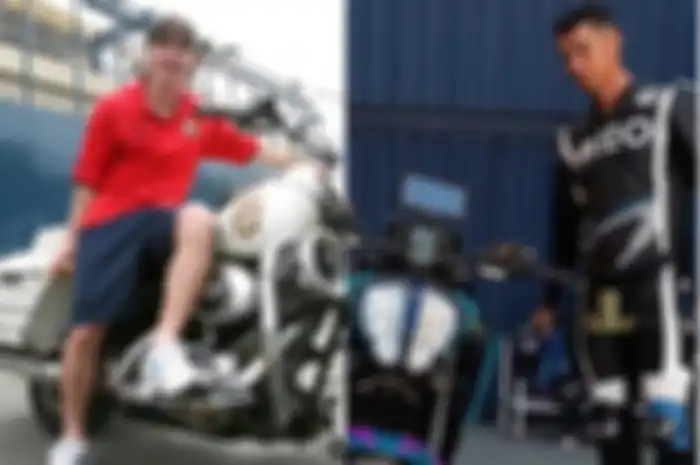 Lebih keren motor Harley-Davidson Electra Glide Lionel Messi atau KTM Duke 790 Cristiano Ronaldo nih.