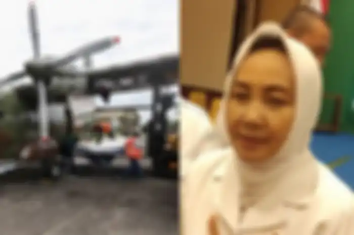 Ilustrasi persiapan Teknologi Modifikasi Cuaca (TMC) dengan menyemai garam di langit Jakarta (kiri) dan ketua BMKG, Dwikorita Karnawati (kanan).