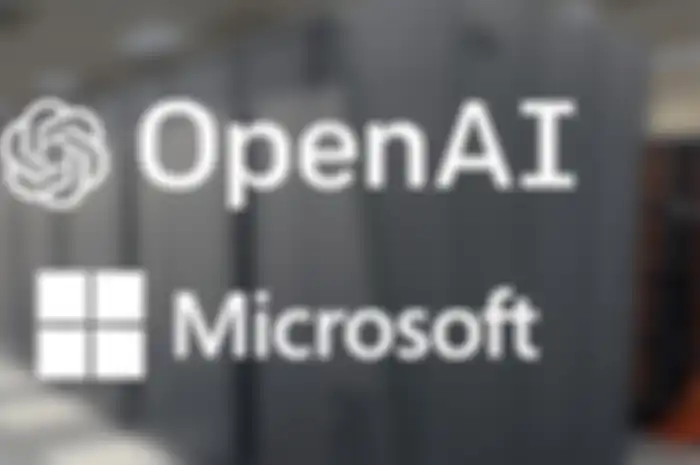 Logo Microsoft dan OpenAI