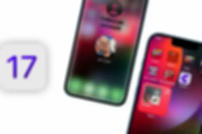 Ilustrasi iOS 17 di perangkat iPhone