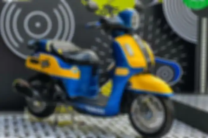 Motor modifikasi Yamaha Fazzio. Kelir bodi nyentrik, kaki-kaki kinclong!
