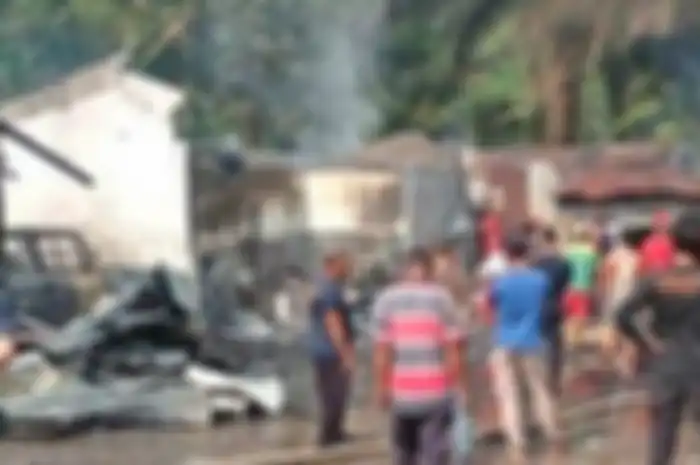 Lokasi gudang BBM yang terbakar hingga menghanguskan 2 motor sekaligus.