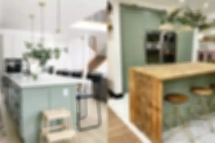 dapur warna hijau sage