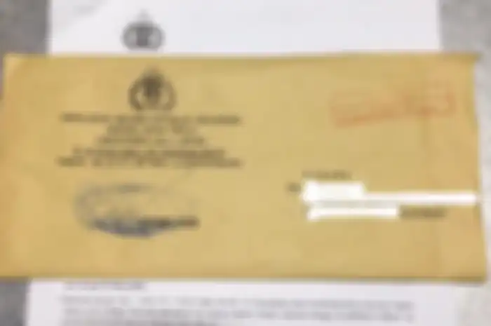 Ilustrasi surat tilang ETLE. Biaya kirim membengkak, cuma 800 dari 12.000 surat tilang ETLE yang dikirim ke pelanggar.