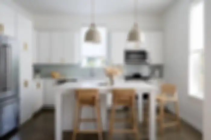 Foto contoh desain dapur sederehana yang tampak semakin mewah dengan model seperti ini.