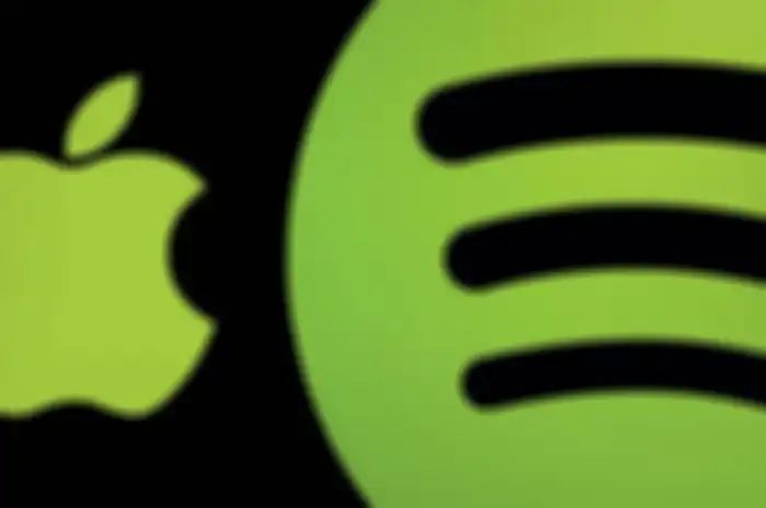 Logo Apple dan Spotify