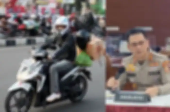 Kakorlantas Polri Irjen Pol Firman Shantyabudi (kanan) imbau masyarakat gara tidak mudik naik motor.
