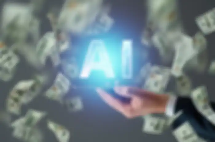 Ilustrasi cara menghasilkan uang dengan website AI