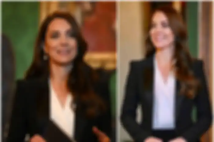 Gaya formal Kate Middleton dengan setelan hitam