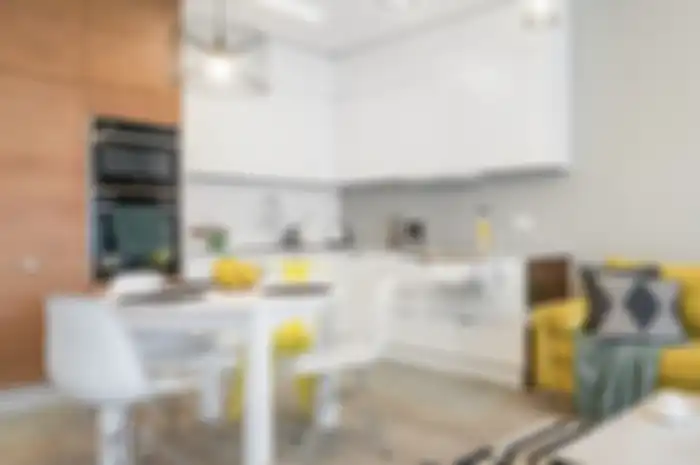 Desain dapur yang sempit bisa ditata dengan cara tak biasa. Potretnya jadi seperti ini.