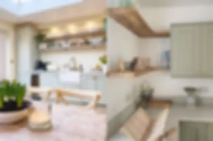 dapur warna hijau sage 