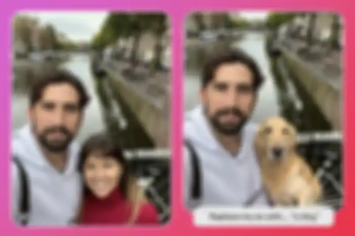 Contoh mengganti foto mantan pakai aplikasi AI Replace Picsart. Potretnya bisa dkganti dengan anjing.