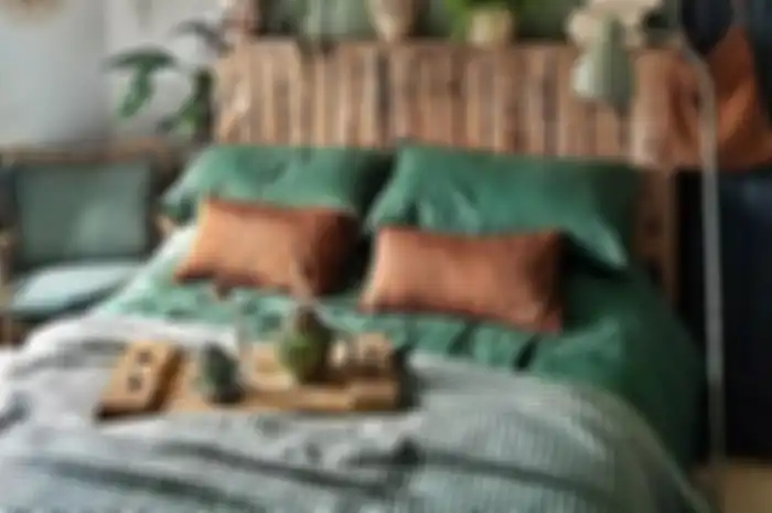 Dua Cara Hadirkan Gaya Boho di Kamar Warna Hijau Sage