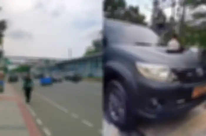 Mobil dinas yang dikendarai anak anggota polisi tabrak pemotor di Rawamangun.