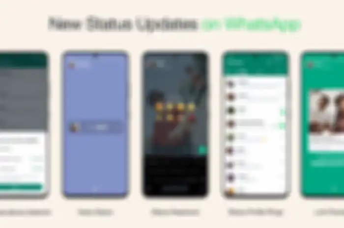 Fitur Terbaru Status WhatsApp yang beberapa terlihat seperti IG Stories.