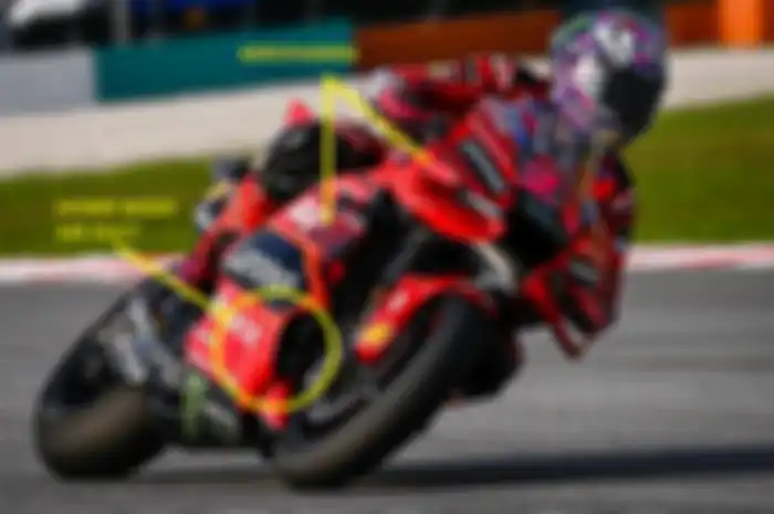 Wajib tahu istilah aerodinamika motor MotoGP jadi fokus tes pramusim MotoGP 2023 Sepang, motor Enea Bastianini lengkap dengan aerofairing dan saluran angin bagian bawah alias down wash air duct