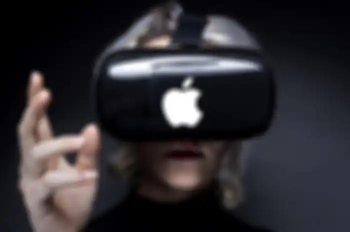 Ilustrasi headset AR/VR Apple yang akan diluncurkan di acara WWDC 2023.