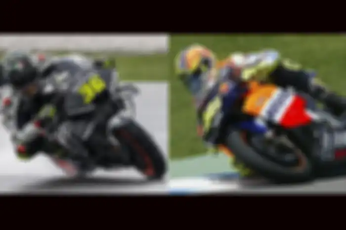 Joan Mir (kiri) di Repsol Honda Team 2023 berasa deja vu dengan Valentino Rossi di Repsol Honda 2002-2003, pertanda apakah ini?