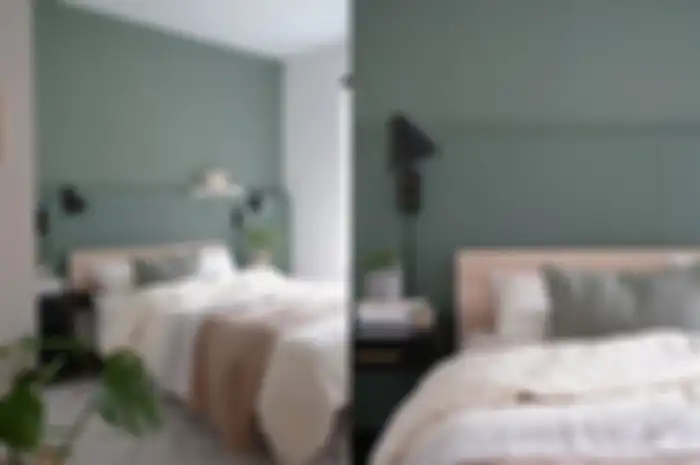 3 Potret Warna Hijau Sage pada Kamar Tidur Minimalis 