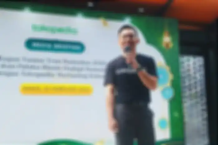 VP of Marketing Solutions Tokopedia, Edwin Chayadi dalam acara konferensi pers prediksi tren belanja bulan Ramadan 2023.