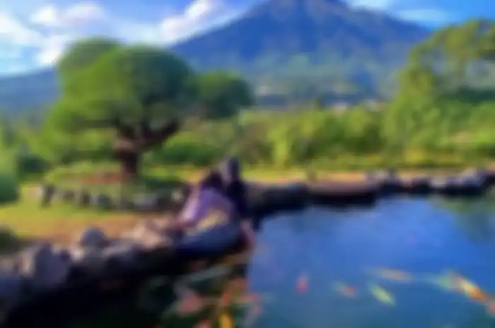 Spot foto panorama gunung yang cantik cocok buat ngabuburit di Sigandul View tempat wisata alami Temanggung.
