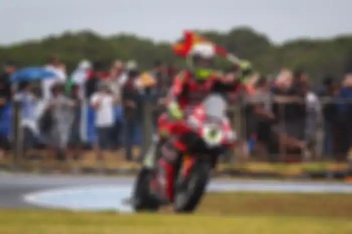 Jelang WSBK Indonesia 2023, pembalap Aruba.it Racing-Ducati Alvaro Bautista juara Race 1 WSBK Australia 2023.