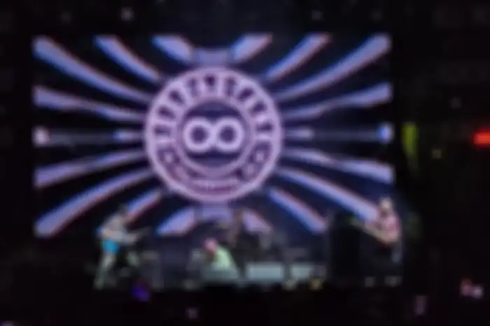 Hoobastank ketika manggung di Everblast Festival Jakarta, Minggu (5/3)